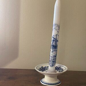 Vintage Delft Candle Holder Esleva
